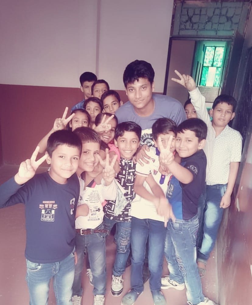 Teaching in classroom